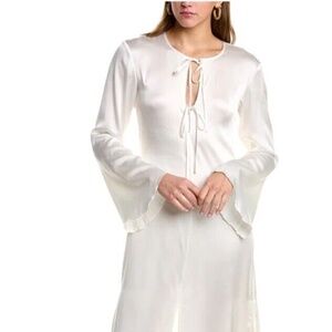 Frame Tie Front Bell Sleeve Dress